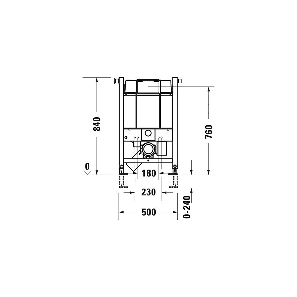 Duravit Installationselement Trockenbau Standard für WC DuraSystem 155x500x840mm,... DURAVIT-WD1016000000 4063382128638 (Abb. 5)