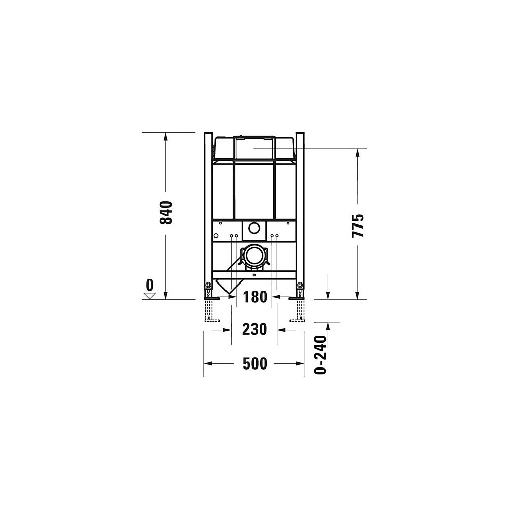 Duravit Installationselement Trockenbau Basic für WC DuraSystem 155x500x840mm, Hö... DURAVIT-WD1017000000 4063382128652 (Abb. 5)