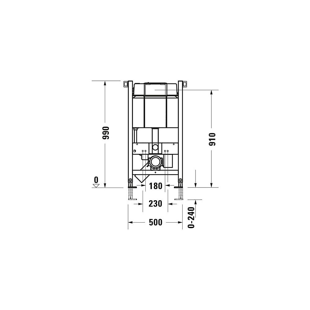 Duravit Installationselement Trockenbau Standard für WC DuraSystem 155x500x990mm,... DURAVIT-WD1018000000 4063382128676 (Abb. 5)