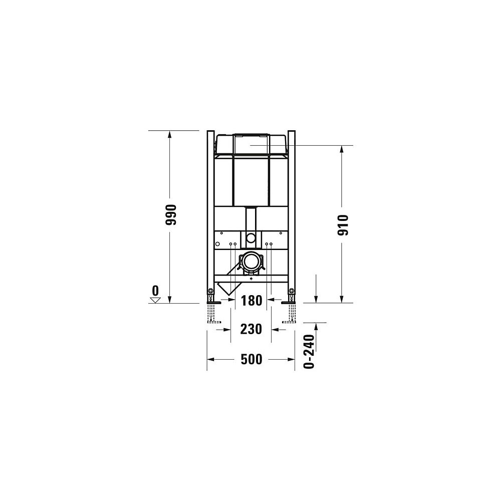 Duravit Installationselement Trockenbau Basic für WC DuraSystem 155x500x990mm, Hö... DURAVIT-WD1019000000 4063382128690 (Abb. 5)