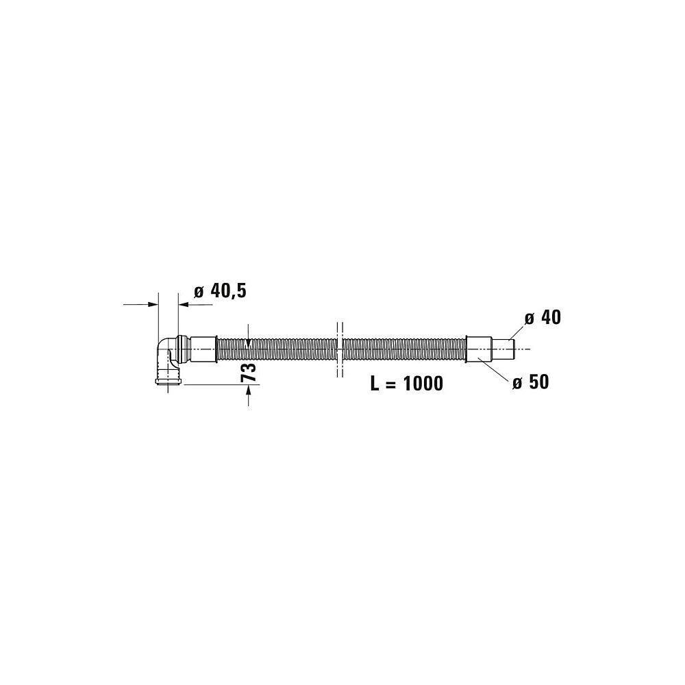 Duravit Ab- und Überlaufgarnitur mit Zulauf, Wanneneinlauf, Chrom glänzend, Qu... DURAVIT-792211000001000 4063382031006 (Abb. 5)