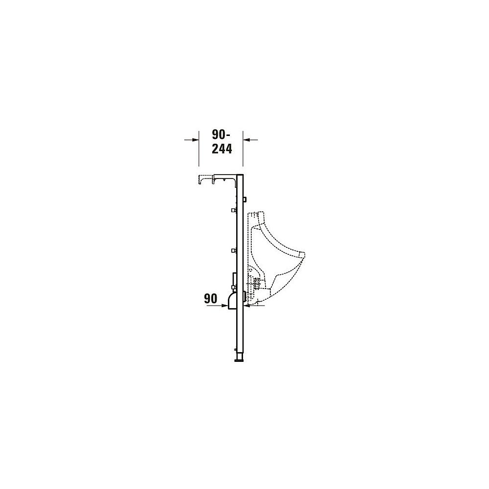 Duravit Installationselement für Urinal DuraSystem 170x500x1148mm, Ständerleichtb... DURAVIT-WD3003000000 4063382128751 (Abb. 2)