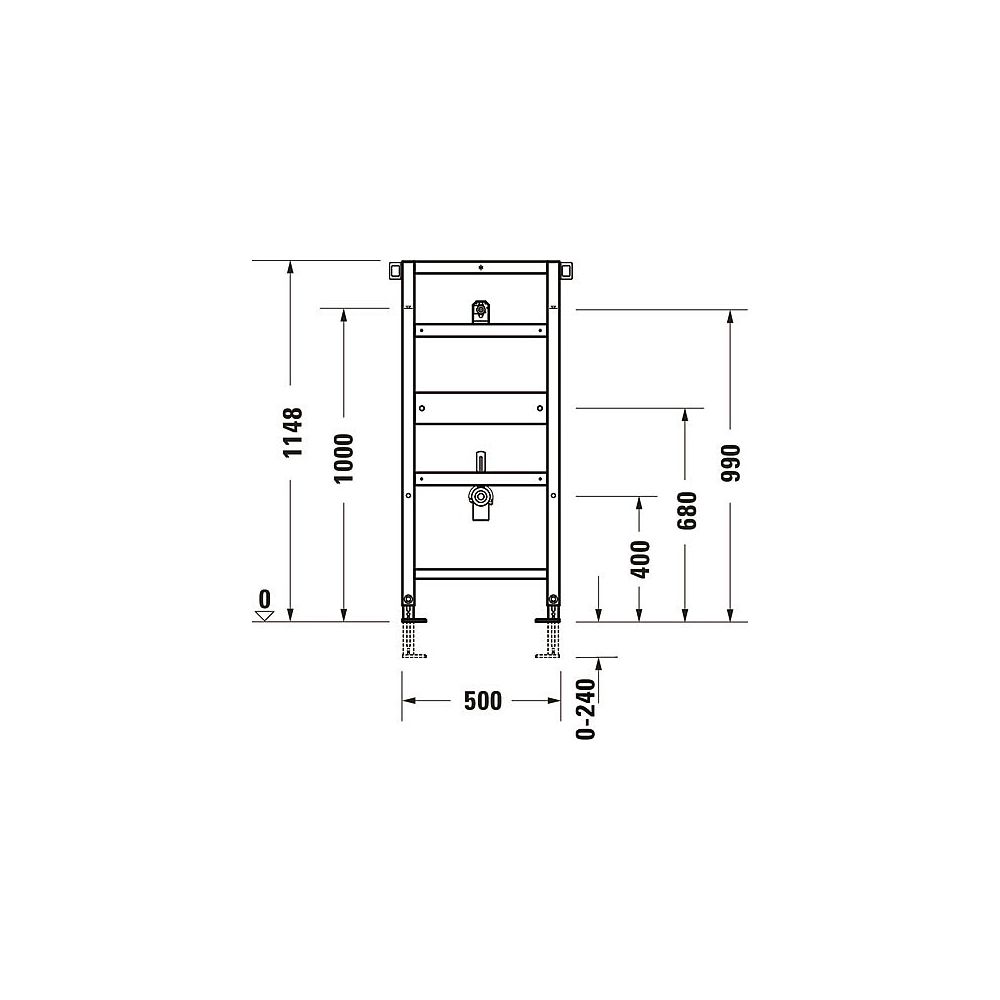 Duravit Installationselement für Urinal DuraSystem 170x500x1148mm, Ständerleichtb... DURAVIT-WD3003000000 4063382128751 (Abb. 3)