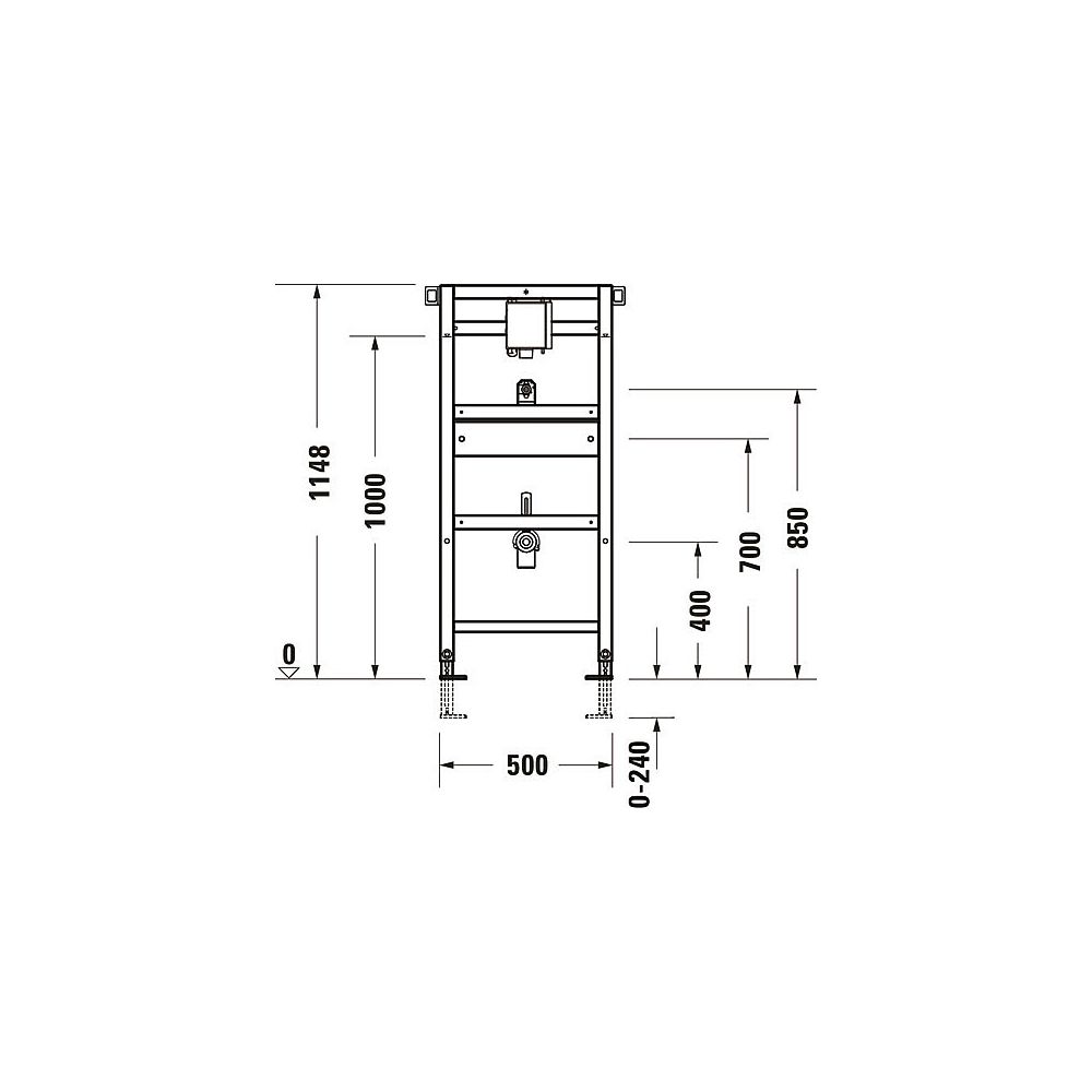 Duravit Installationselement für Urinal DuraSystem 170x500x1148mm, Ständerleichtb... DURAVIT-WD3004000000 4063382128768 (Abb. 3)