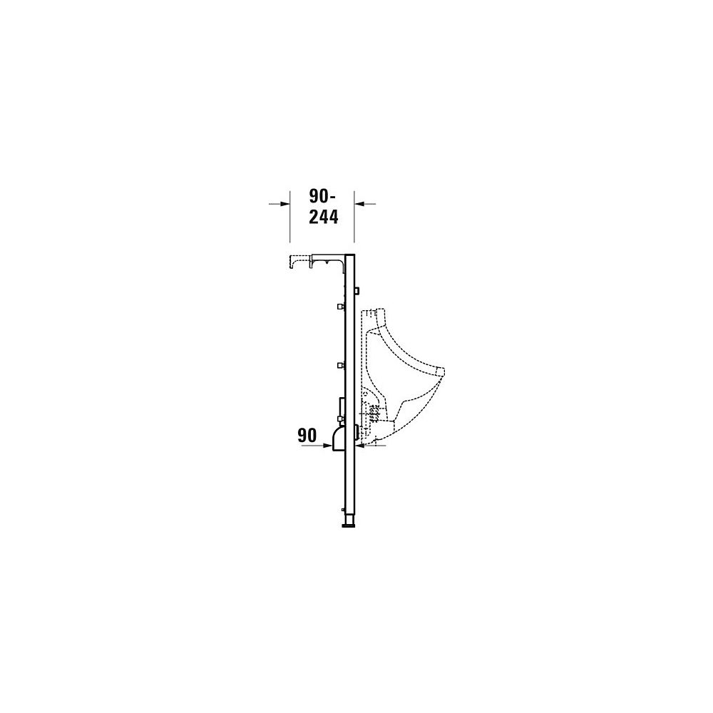 Duravit Installationselement für Urinal DuraSystem 170x500x1148mm, Ständerleichtb... DURAVIT-WD3003000000 4063382128751 (Abb. 4)