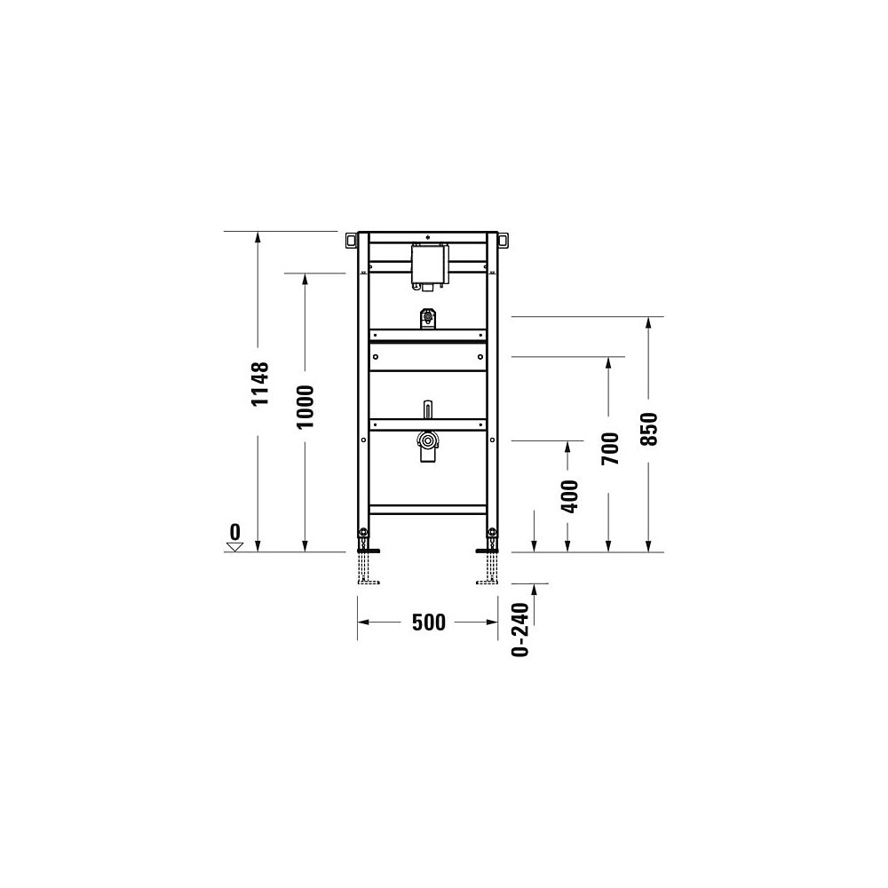 Duravit Installationselement für Urinal DuraSystem 170x500x1148mm, Ständerleichtb... DURAVIT-WD3004000000 4063382128768 (Abb. 5)