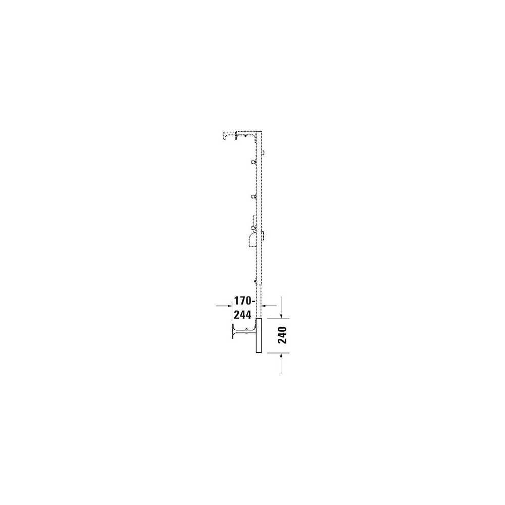 Duravit Waschtischelement, Verlängerungsset 240mm für erhöhten Bodenaufbau, Trock... DURAVIT-WD6012000000 4063382128782 (Abb. 4)