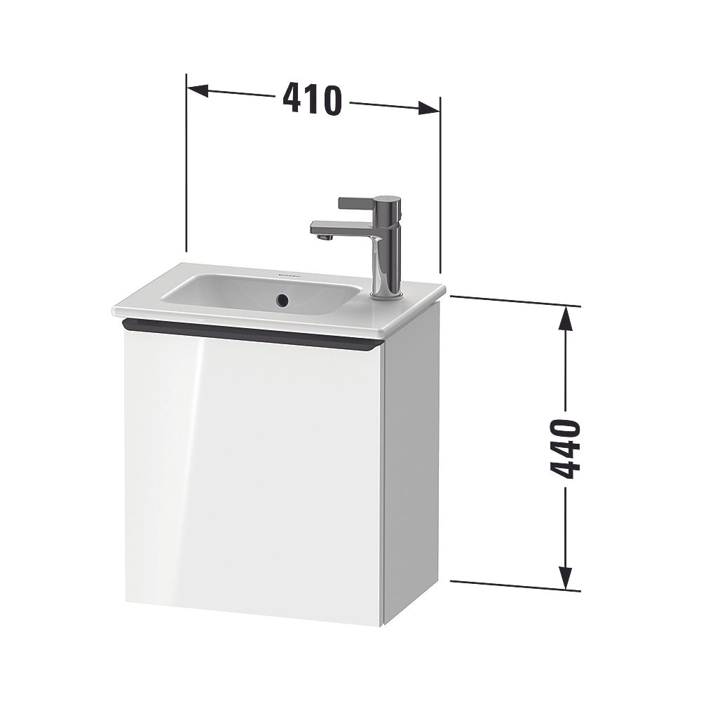 Duravit D-Neo Waschtischunterbau wandhäng. 274x410x440mm Mattweiß, Griff Diam.... DURAVIT-DE4259RBD180000 4067116121834 (Abb. 2)