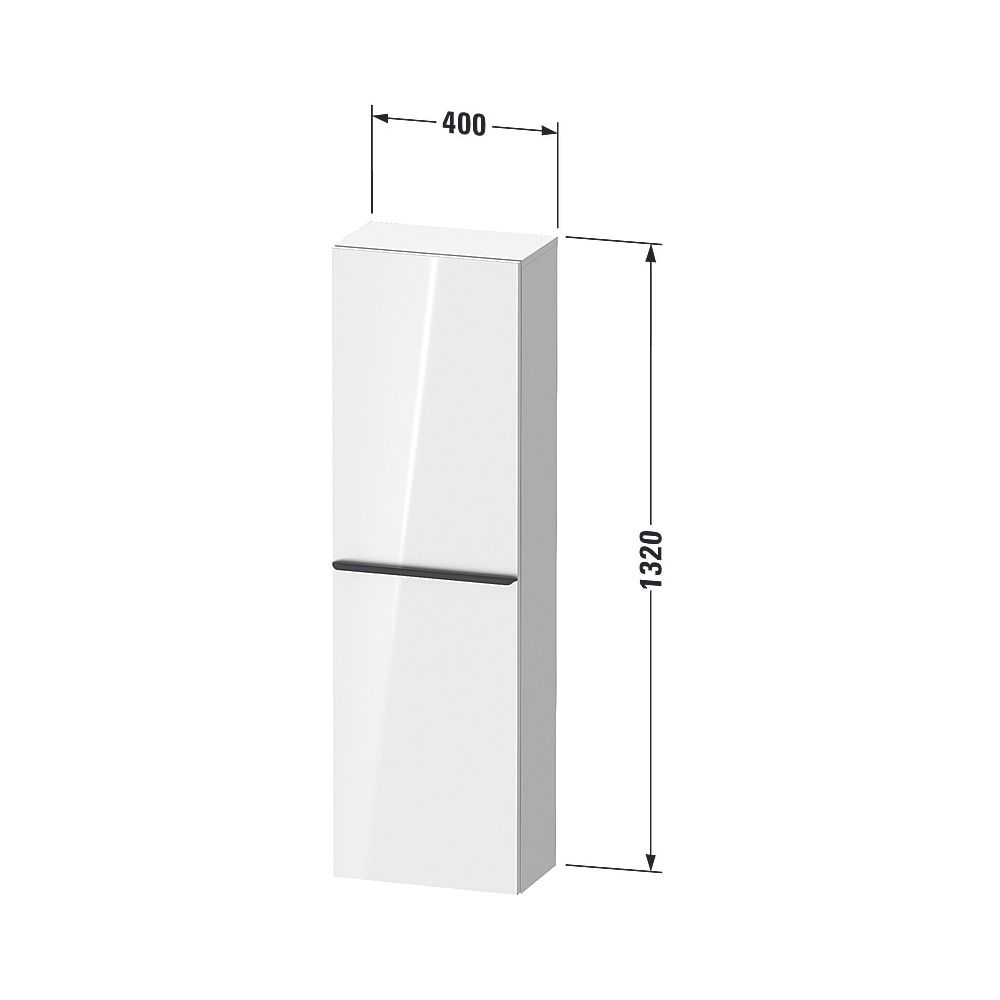 Duravit D-Neo Halbhochschrank Dekor 240x400x1320mm Eiche Mattschwarz, 1 Tür L,... DURAVIT-DE1318LBD160000 4067116124514 (Abb. 2)