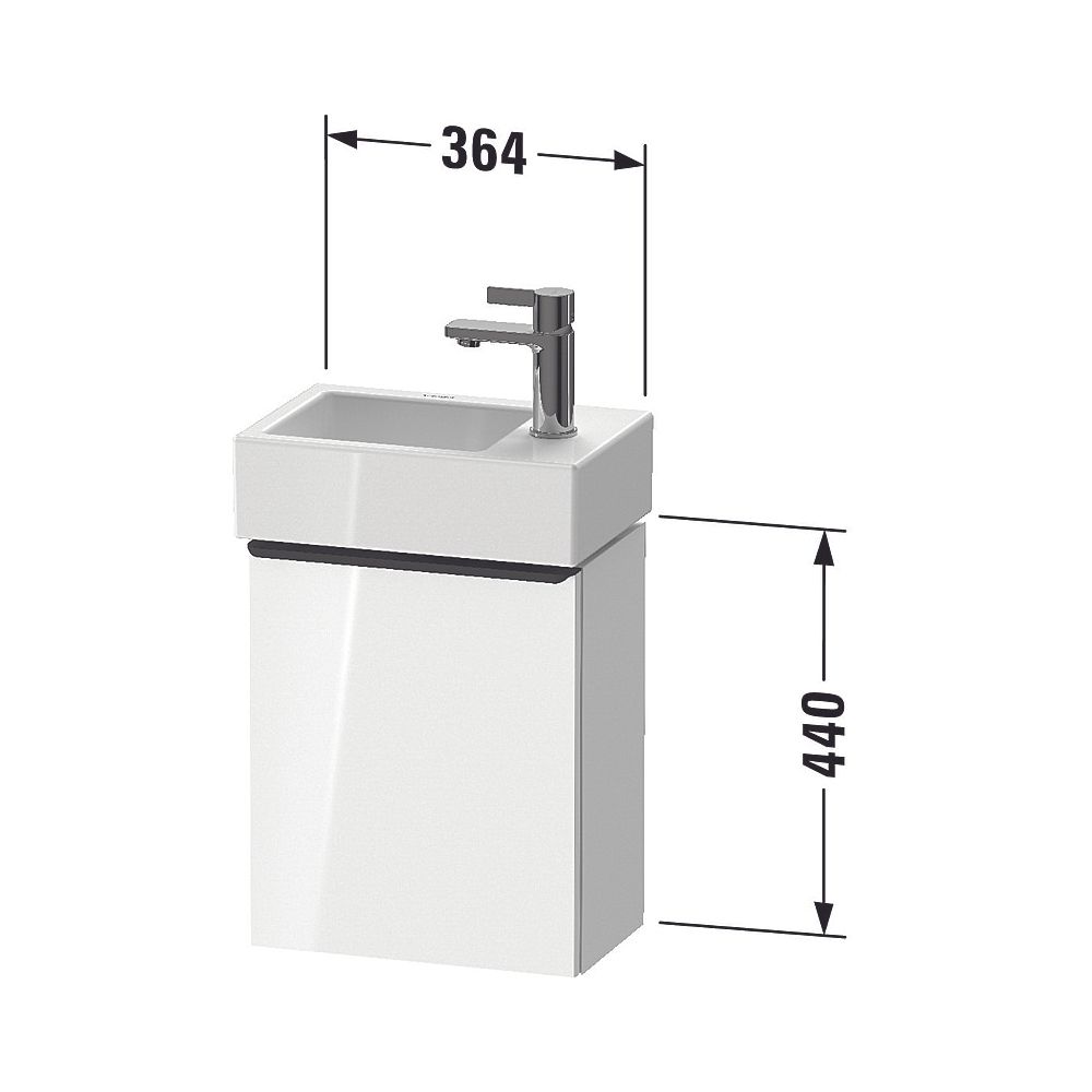 Duravit D-Neo Waschtischunterbau wandh. 222x364x440mm Natur Eiche Matt, Griff ... DURAVIT-DE4218LBD300000 4067116121537 (Abb. 2)