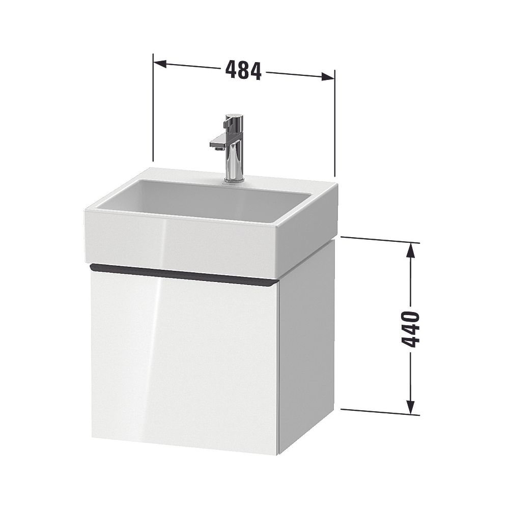 Duravit D-Neo Waschtischunterbau wandhäng. 442x484x440mm Betongrau Matt, Griff... DURAVIT-DE4270004070000 4067116125023 (Abb. 2)