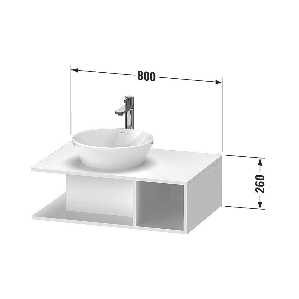 Duravit D-Neo Konsolenwaschtischunterbau wandhäng. 550x800x260mm, Natur Eiche Matt... DURAVIT-DE492803030 4063382110374 (Abb. 4)