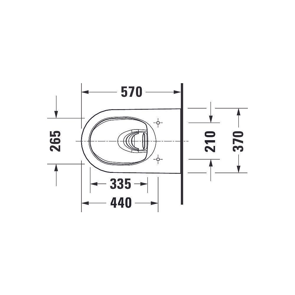 Duravit ME by Starck Wand-WC 570x370x360mm, Weiß Hochglanz, 4,5l, HygieneGlaze, Ti... DURAVIT-2579092000 4063382102195 (Abb. 22)