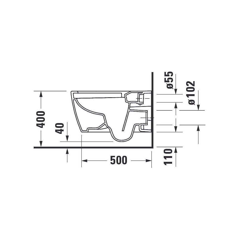 Duravit ME by Starck Wand-WC 570x370x360mm, Weiß Hochglanz, 4,5l, HygieneGlaze, Ti... DURAVIT-2579092000 4063382102195 (Abb. 23)