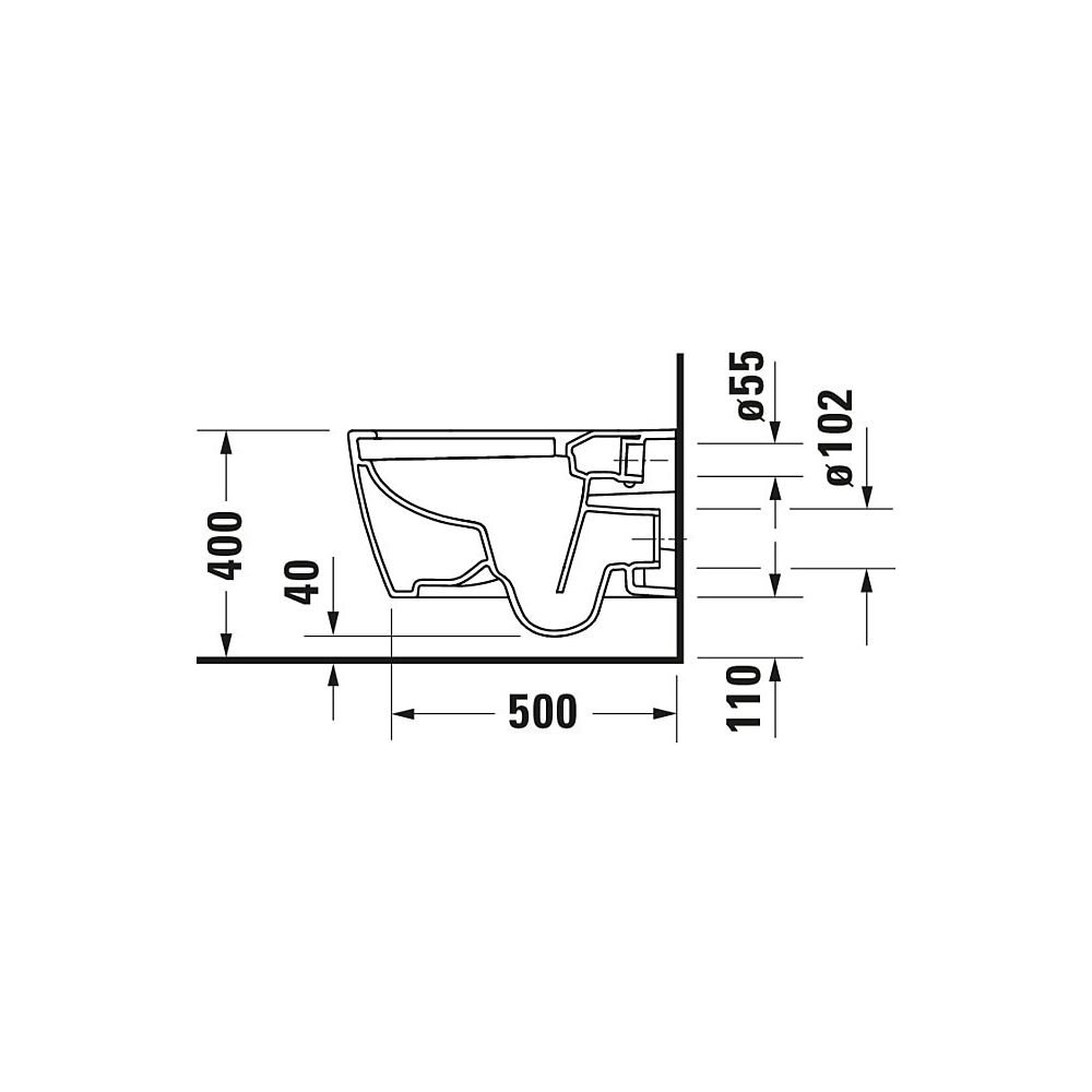 Duravit ME by Starck Wand-WC 570x370x360mm, Weiß Hochglanz, 4,5l, HygieneGlaze, Ti... DURAVIT-2579092000 4063382102195 (Abb. 26)