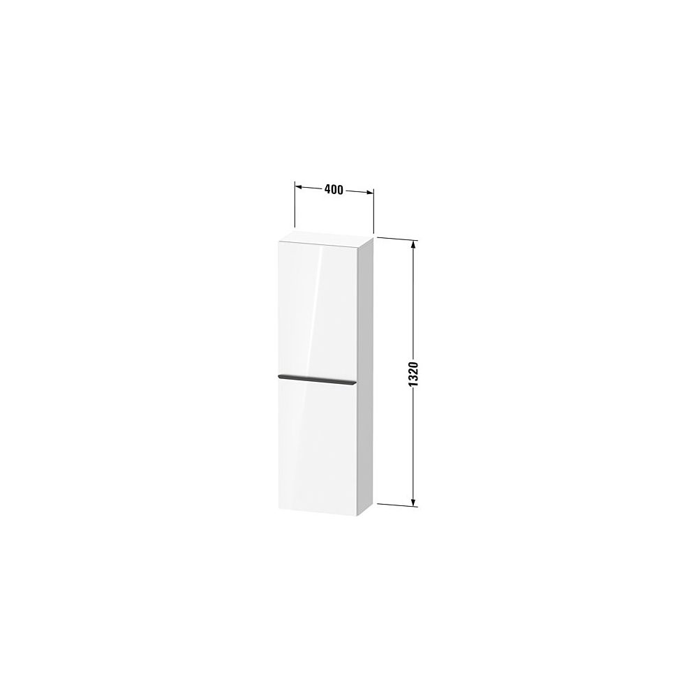 Duravit D-Neo Halbhochschrank Dekor 240x400x1320mm Eiche Mattschwarz, 1 Tür L,... DURAVIT-DE1318LBD160000 4067116124514 (Abb. 3)