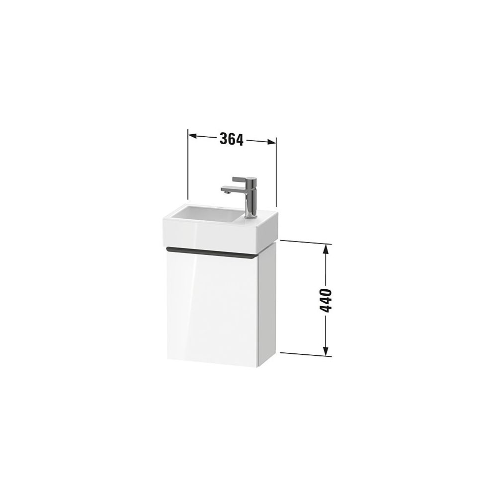 Duravit D-Neo Waschtischunterbau wandh. 222x364x440mm Natur Eiche Matt, Griff ... DURAVIT-DE4218LBD300000 4067116121537 (Abb. 3)