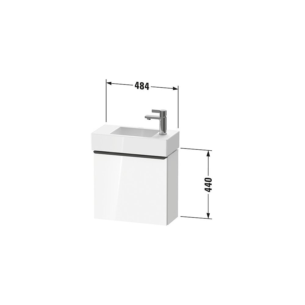Duravit D-Neo Waschtischunterbau wandhäng. 222x484x440mm Mattweiß, Griff Diam.... DURAVIT-DE4219RBD180000 4067116122275 (Abb. 3)