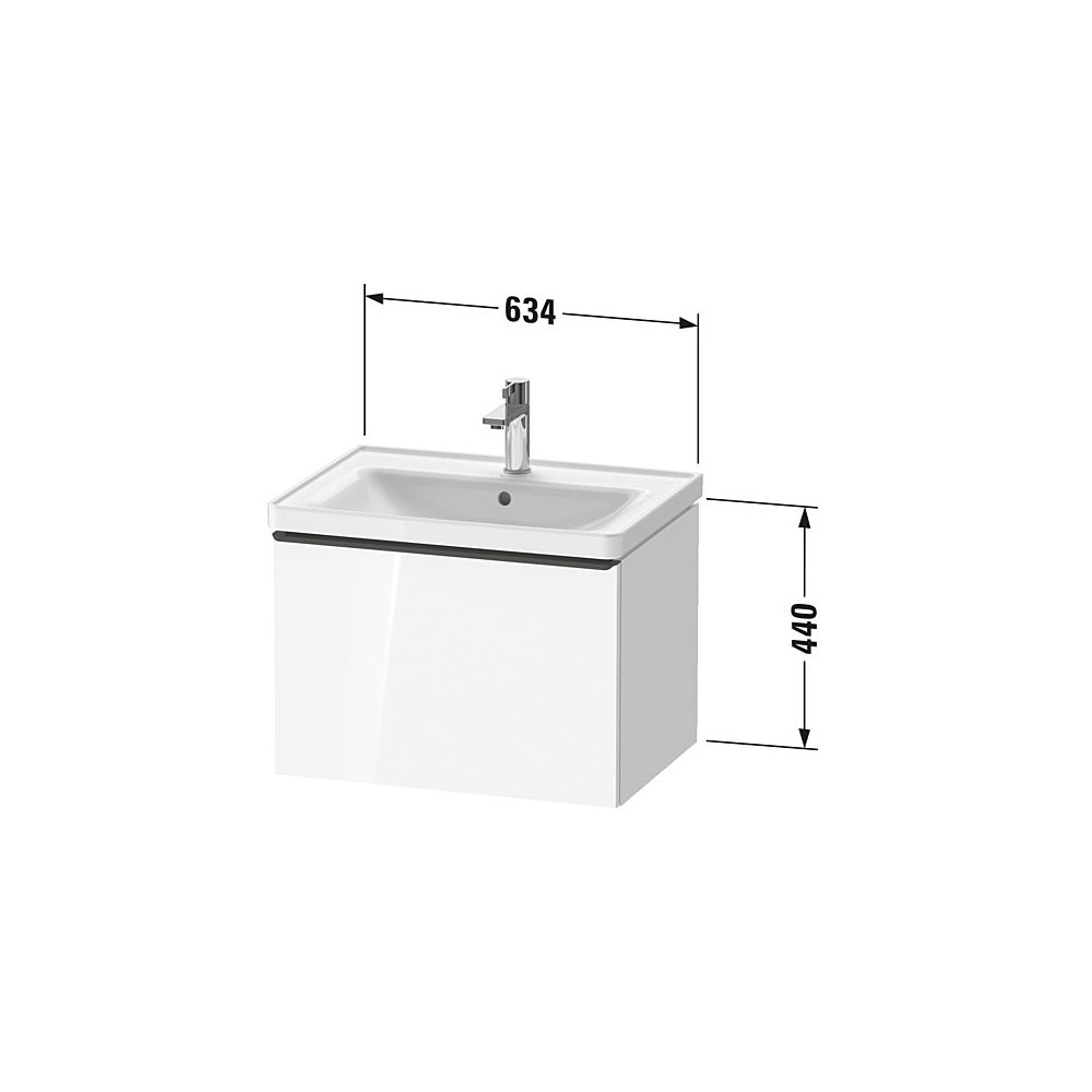 Duravit D-Neo Waschtischunterbau wandh. 452x634x440mm, Eiche Marmoriert Matt, ... DURAVIT-DE4254004550000 4067116345933 (Abb. 2)