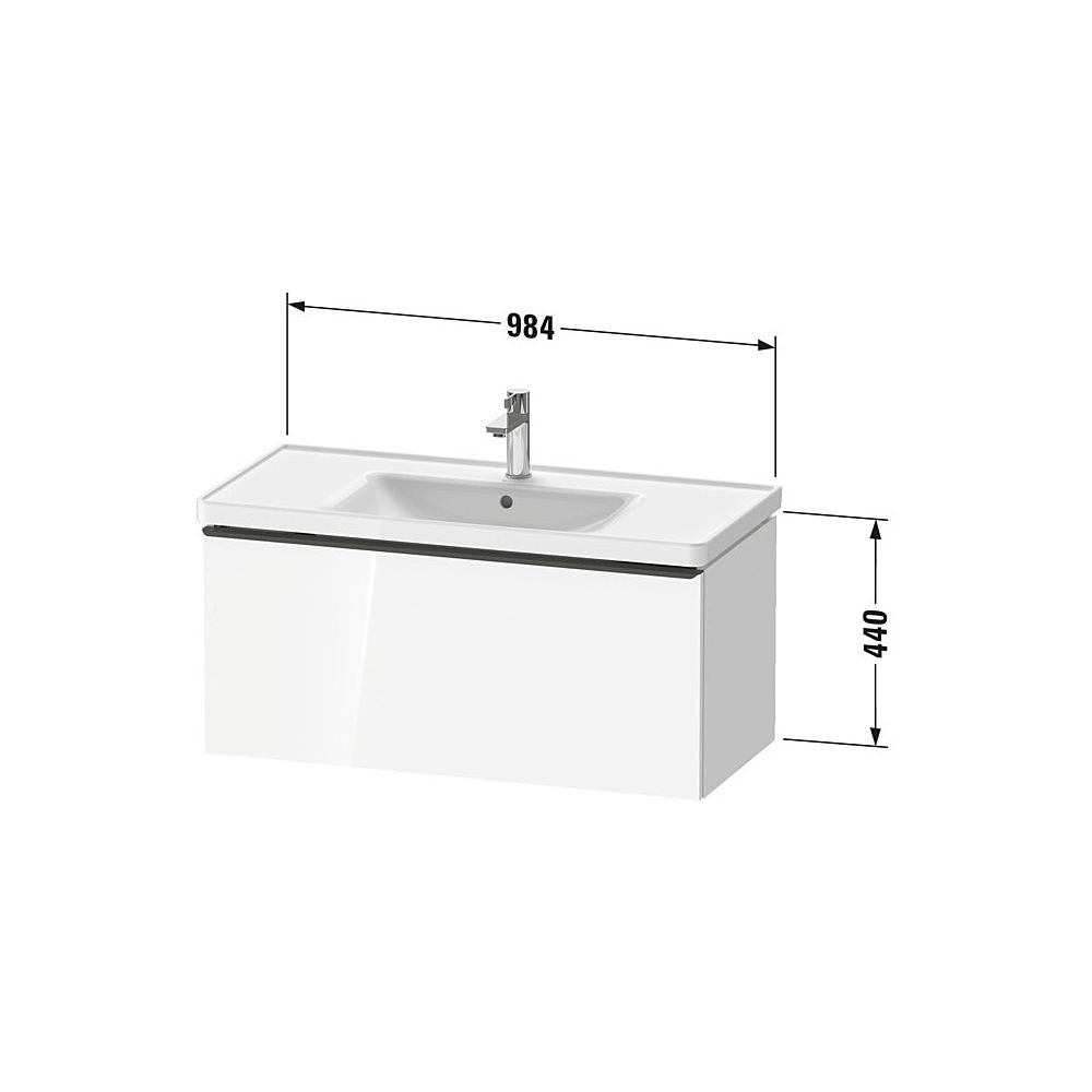 Duravit D-Neo Waschtischunterbau wandh. 452x984x440mm, Eiche Marmoriert Matt, ... DURAVIT-DE4256070550000 4067116346084 (Abb. 2)