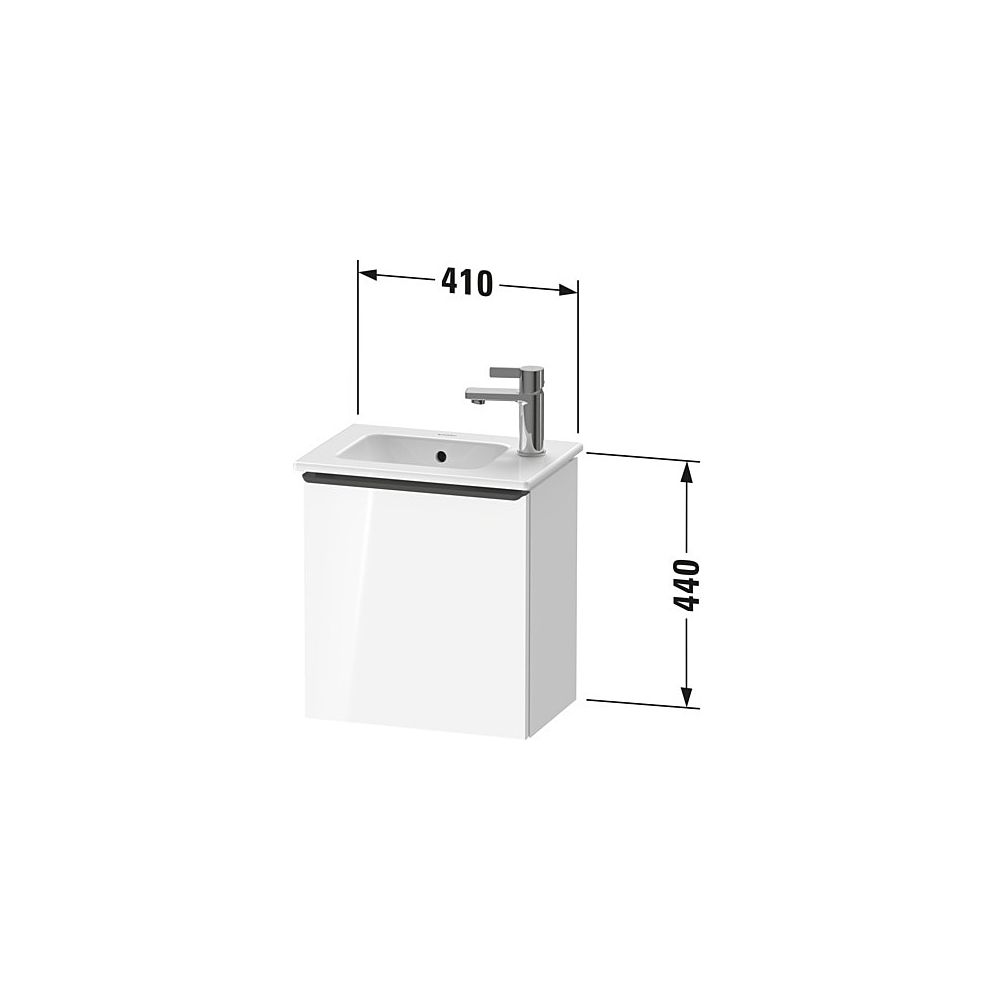 Duravit D-Neo Waschtischunterbau wandhäng. 274x410x440mm Mattweiß, Griff Diam.... DURAVIT-DE4259RBD180000 4067116121834 (Abb. 3)