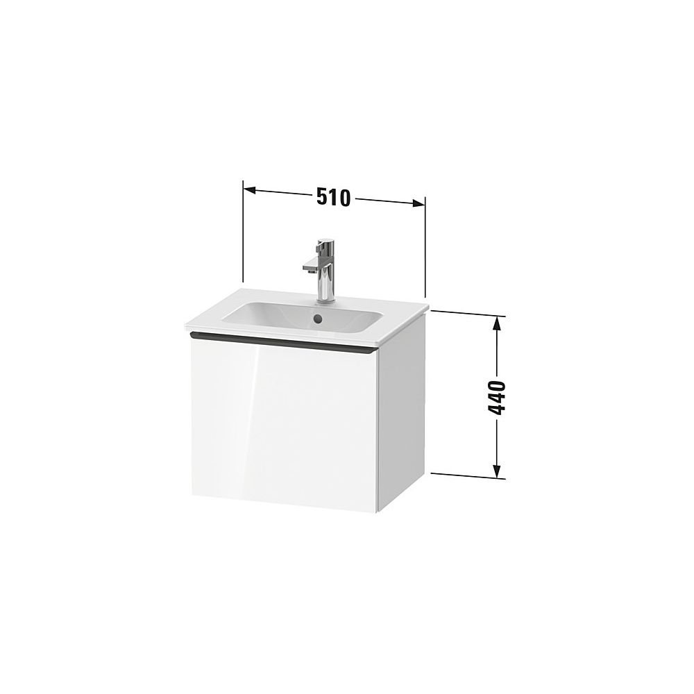 Duravit D-Neo Waschtischunterbau wandh. 402x510x440mm, Eiche Marmoriert Matt, ... DURAVIT-DE4260004550000 4067116346381 (Abb. 2)