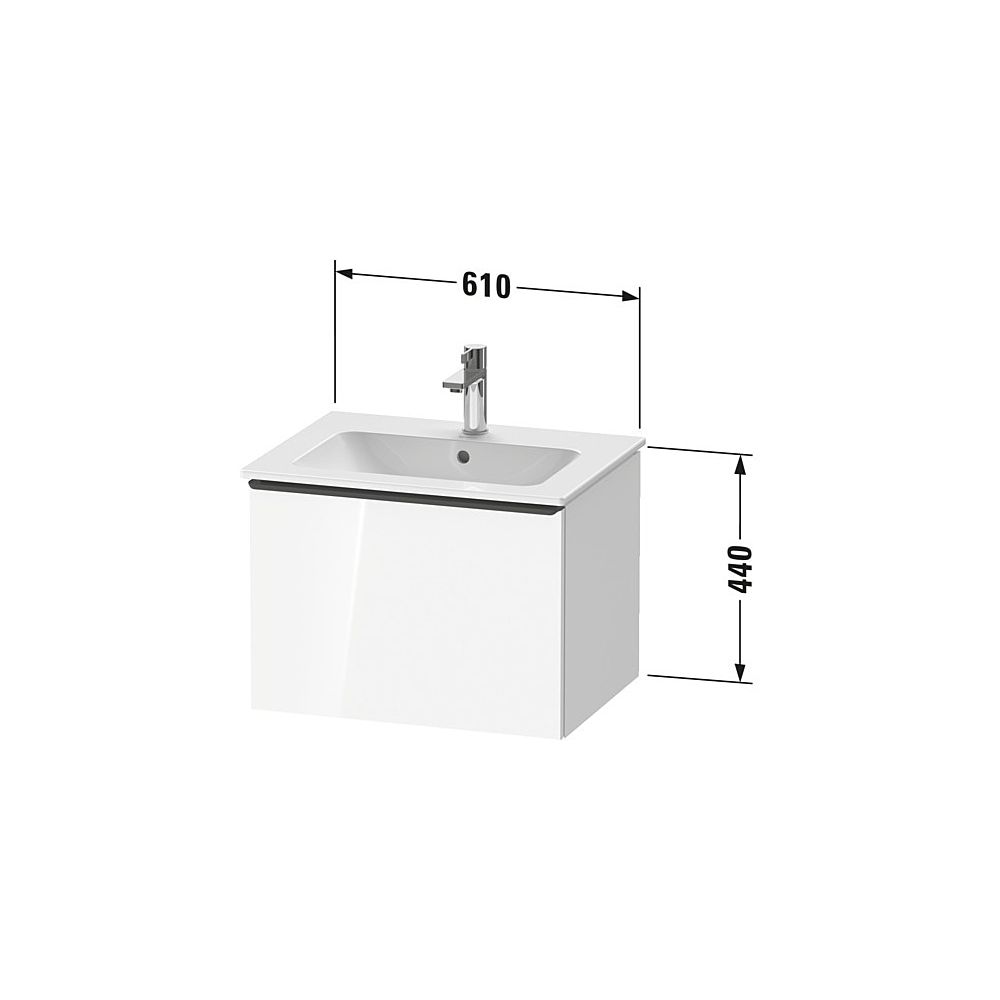 Duravit D-Neo Waschtischunterbau wandh. 462x610x440mm, Eiche Marmoriert Matt, ... DURAVIT-DE4261004550000 4067116346602 (Abb. 2)