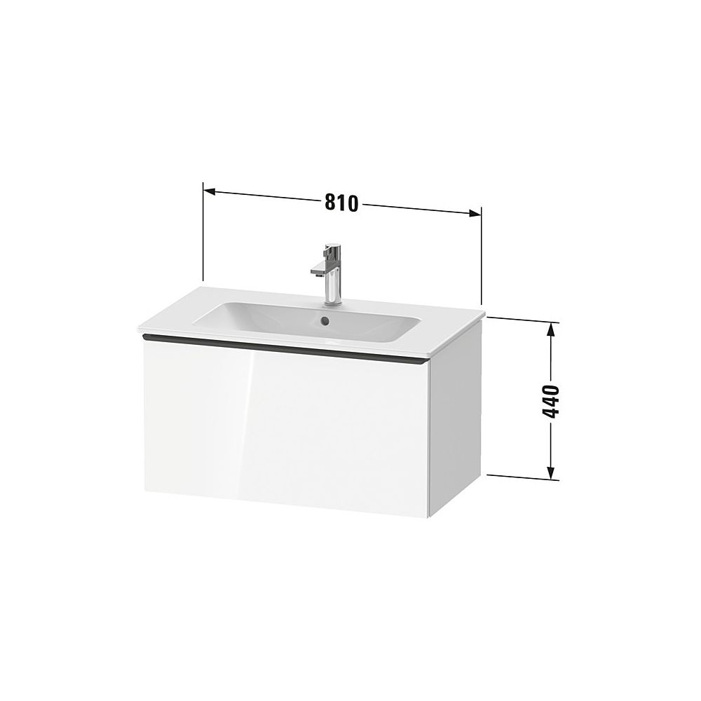 Duravit D-Neo Waschtischunterbau wandhäng. 462x810x440mm Eiche Marmoriert Matt... DURAVIT-DE42620BD550000 4067116346954 (Abb. 2)