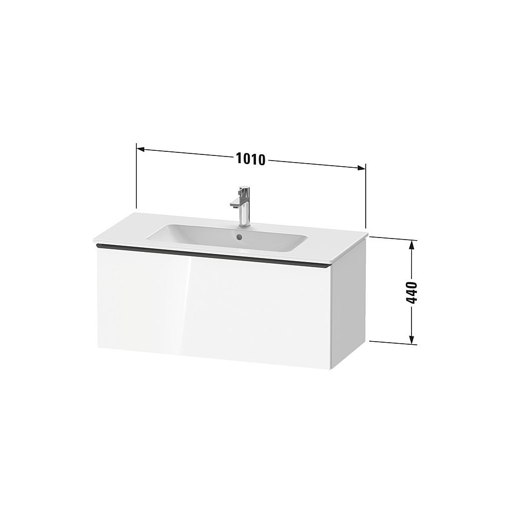 Duravit D-Neo Waschtischunterbau wandhäng. 462x1010x440mm Eiche Marmoriert Mat... DURAVIT-DE42630BD550000 4067116347005 (Abb. 2)