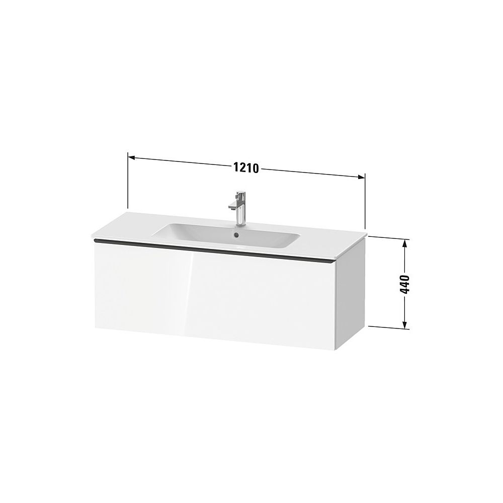 Duravit D-Neo Waschtischunterbau wandh. 462x1210x440mm, Eiche Marmoriert Matt,... DURAVIT-DE4264004550000 4067116347012 (Abb. 2)