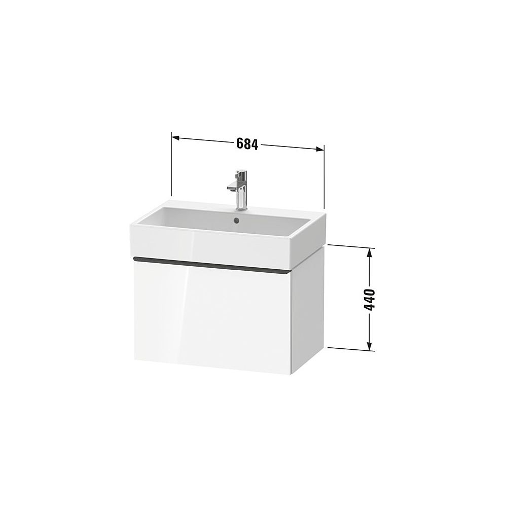 Duravit D-Neo Waschtischunterbau wandh. 442x684x440mm, Eiche Marmoriert Matt, ... DURAVIT-DE4272004550000 4067116347418 (Abb. 2)