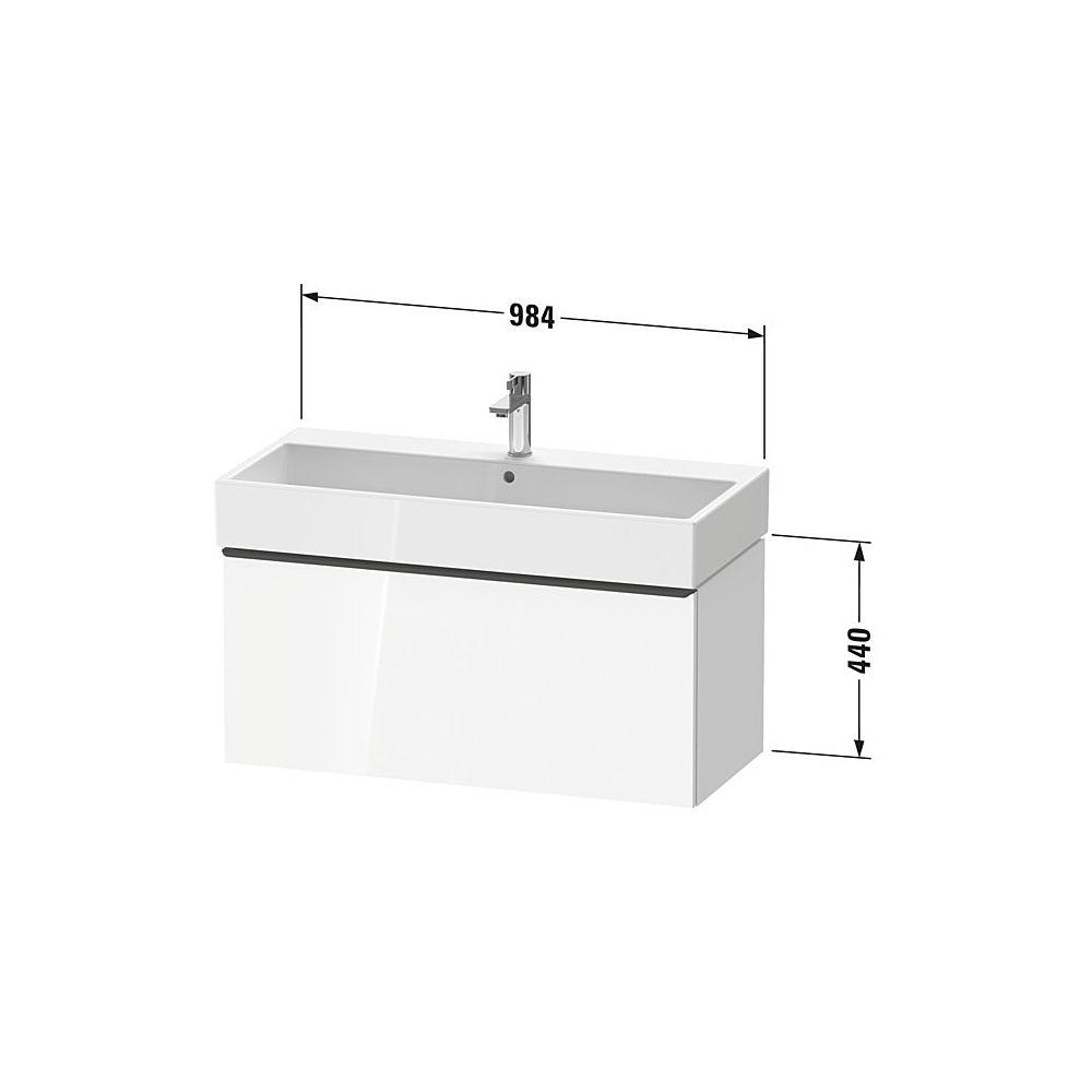 Duravit D-Neo Waschtischunterbau wandh. 442x984x440mm, Eiche Marmoriert Matt, ... DURAVIT-DE4274034550000 4067116347548 (Abb. 2)