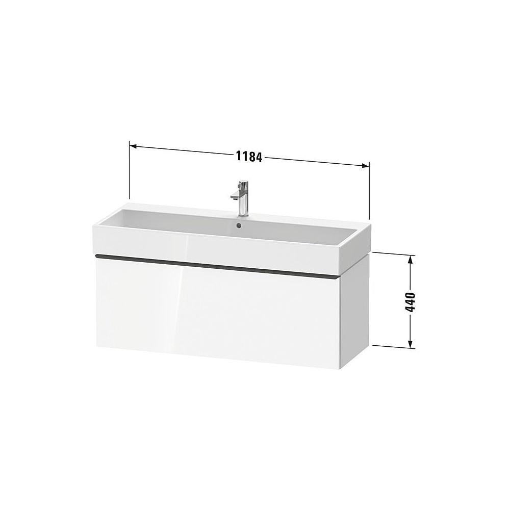 Duravit D-Neo Waschtischunterbau wandhäng. 442x1184x440mm Eiche Marmoriert Mat... DURAVIT-DE4275010550000 4067116347586 (Abb. 2)