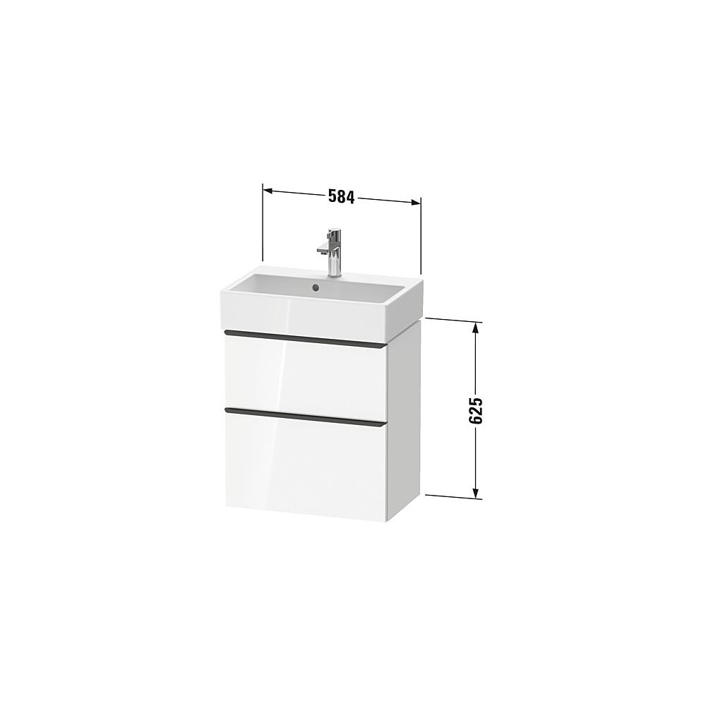 Duravit D-Neo Waschtischunterbau wandhäng. 372x584x625mm Compact Weiß Hochglan... DURAVIT-DE4329010220000 4067116154986 (Abb. 3)