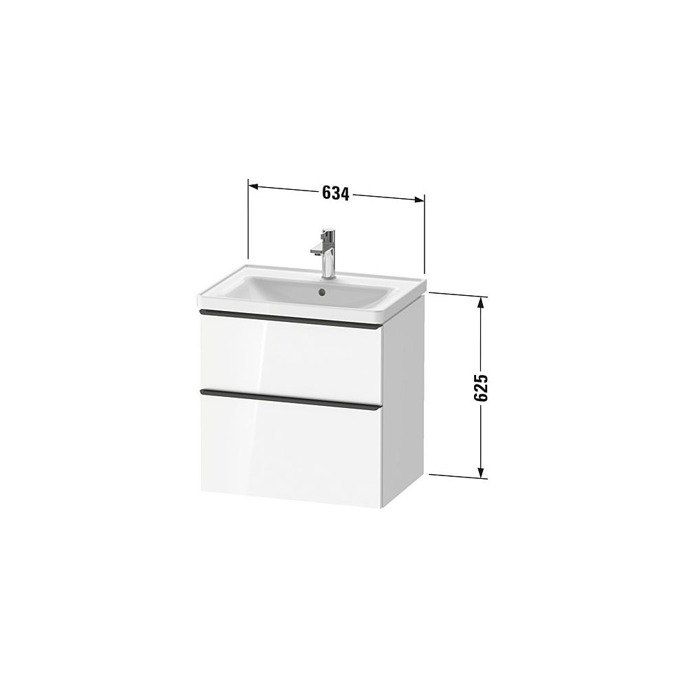Duravit D-Neo Waschtischunterbau wandhäng. 452x634x625mm Eiche Marmoriert Matt... DURAVIT-DE4354034550000 4067116347906 (Abb. 2)