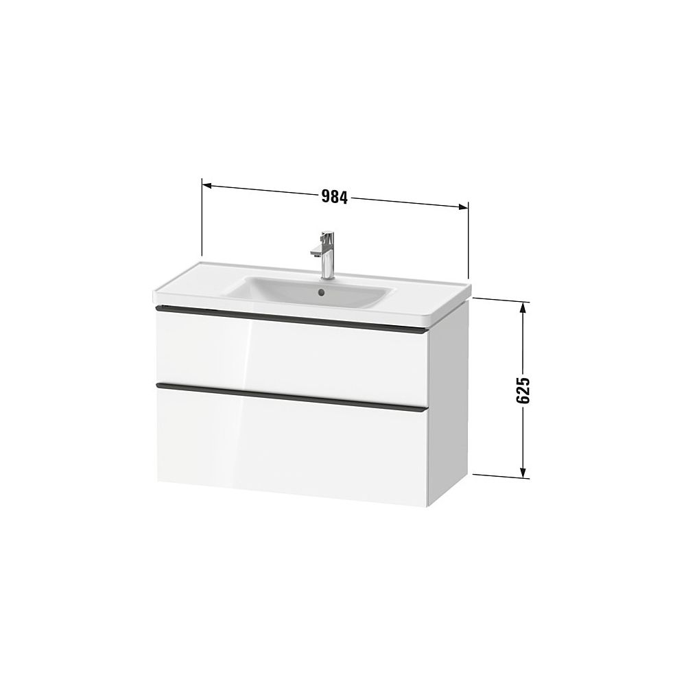 Duravit D-Neo Waschtischunterbau wandhäng. 452x984x625mm Eiche Marmoriert Matt... DURAVIT-DE4356034550000 4067116347302 (Abb. 2)