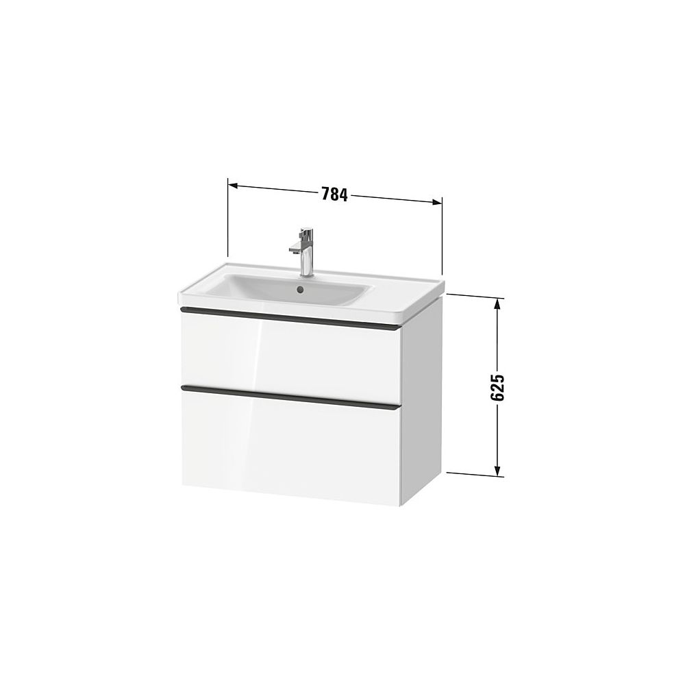 Duravit D-Neo Waschtischunterbau wandhäng. 452x784x625mm Eiche Marmoriert Matt... DURAVIT-DE4357010550000 4067116348040 (Abb. 2)