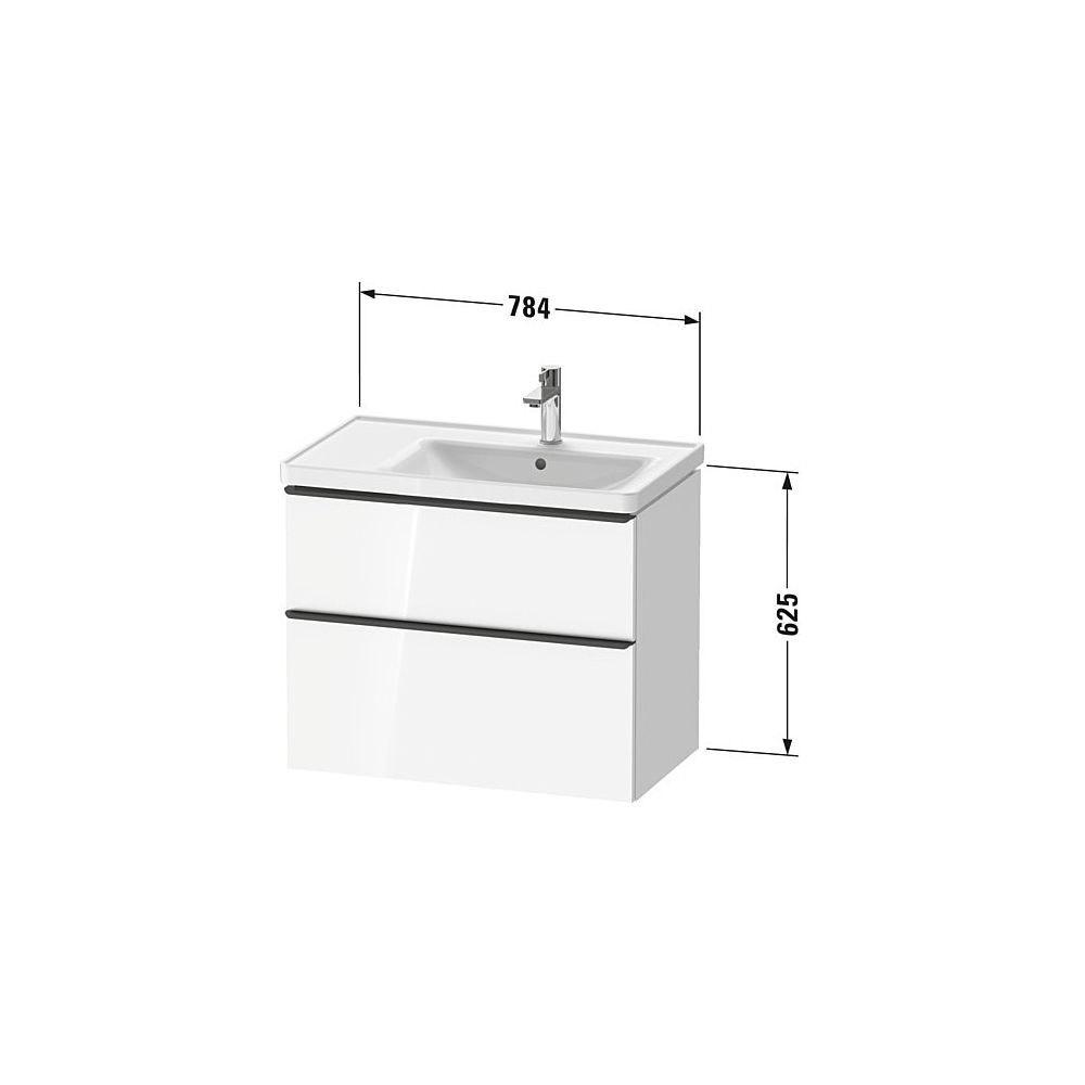 Duravit D-Neo Waschtischunterbau wandhäng. 452x784x625mm Eiche Marmoriert Matt... DURAVIT-DE4358034550000 4067116348101 (Abb. 2)