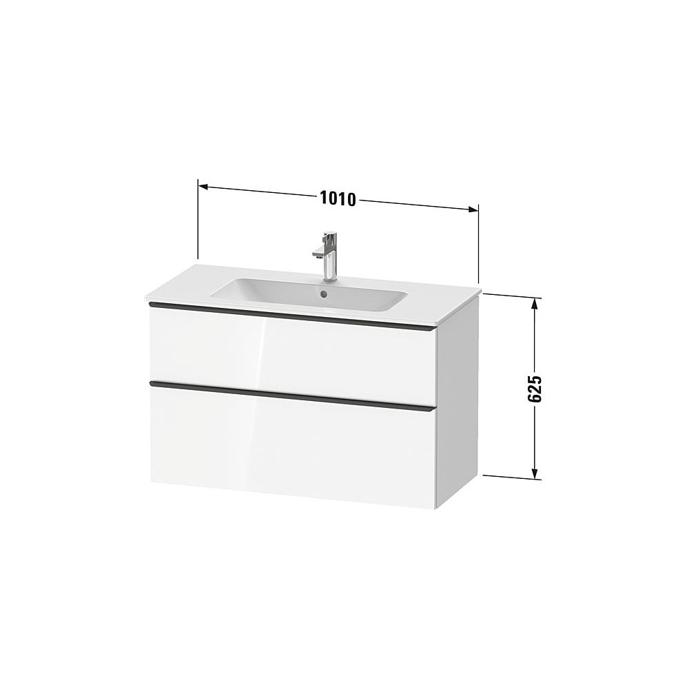 Duravit D-Neo Waschtischunterbau wandhäng. 462x1010x625mm Eiche Marmoriert Mat... DURAVIT-DE43630BD550000 4067116348439 (Abb. 2)