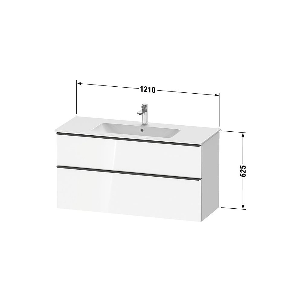 Duravit D-Neo Waschtischunterbau wandh. 462x1210x625mm Nussbaum dunkel Matt, G... DURAVIT-DE43640BD210000 4067116119565 (Abb. 3)