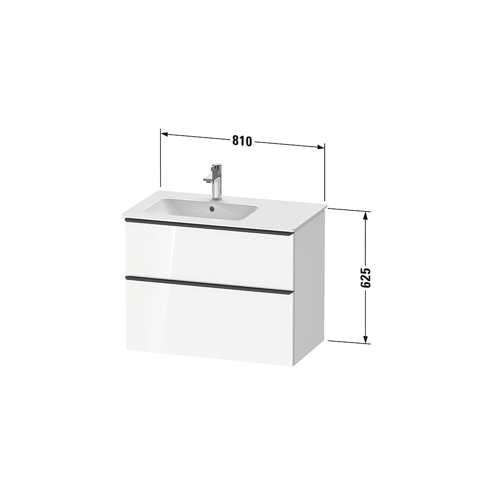 Duravit D-Neo Waschtischunterbau wandhäng. 462x810x625mm Eiche Marmoriert Matt... DURAVIT-DE4366034550000 4067116348576 (Abb. 2)