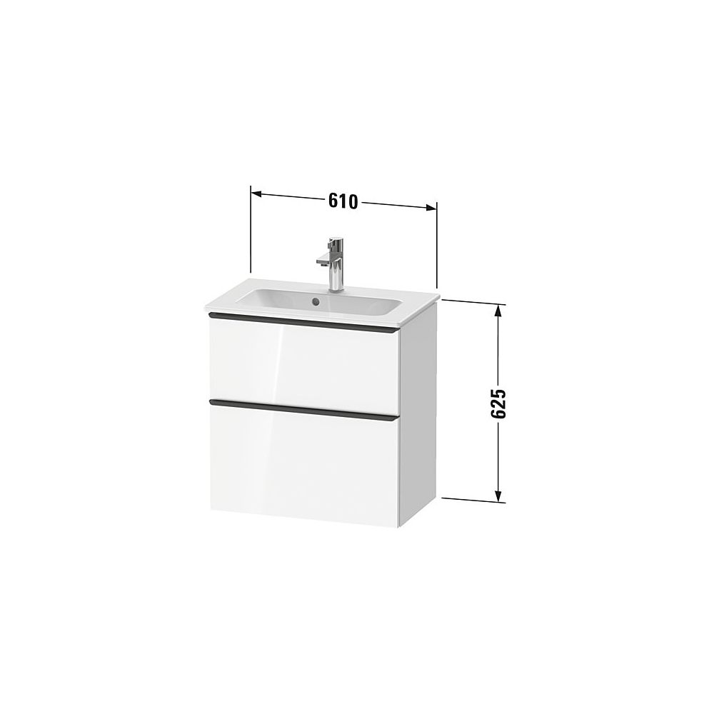 Duravit D-Neo Waschtischunterbau wandhäng. 372x610x625mm Compact Natur Eiche M... DURAVIT-DE43680BD300000 4067116120028 (Abb. 3)