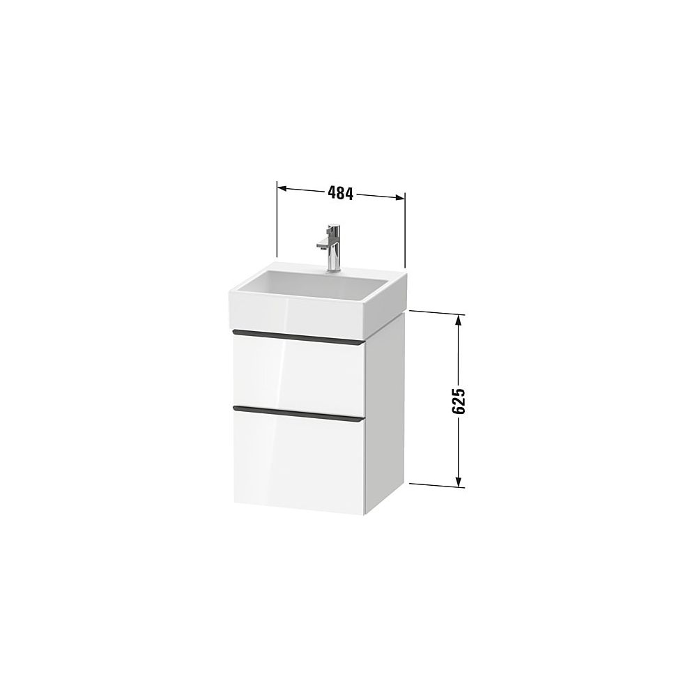 Duravit D-Neo Waschtischunterbau wandhäng. 442x484x625mm Eiche Marmoriert Matt... DURAVIT-DE4370034550000 4067116348774 (Abb. 2)
