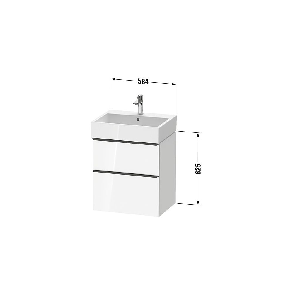 Duravit D-Neo Waschtischunterbau wandh. 442x584x625mm Eiche Marmoriert Matt, G... DURAVIT-DE43710BD550000 4067116348835 (Abb. 2)