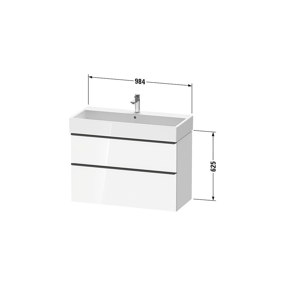 Duravit D-Neo Waschtischunterbau wandh. 442x984x625mm Eiche Marmoriert Matt, G... DURAVIT-DE43740BD550000 4067116348996 (Abb. 2)