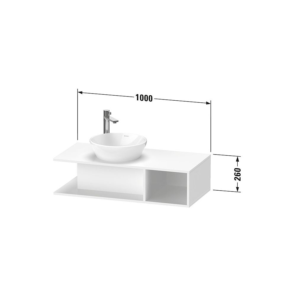 Duravit D-Neo Konsolenwaschtischunterbau wandh. 480x1000x260mm, Compact, Basalt Ma... DURAVIT-DE491904343 4063382110268 (Abb. 5)