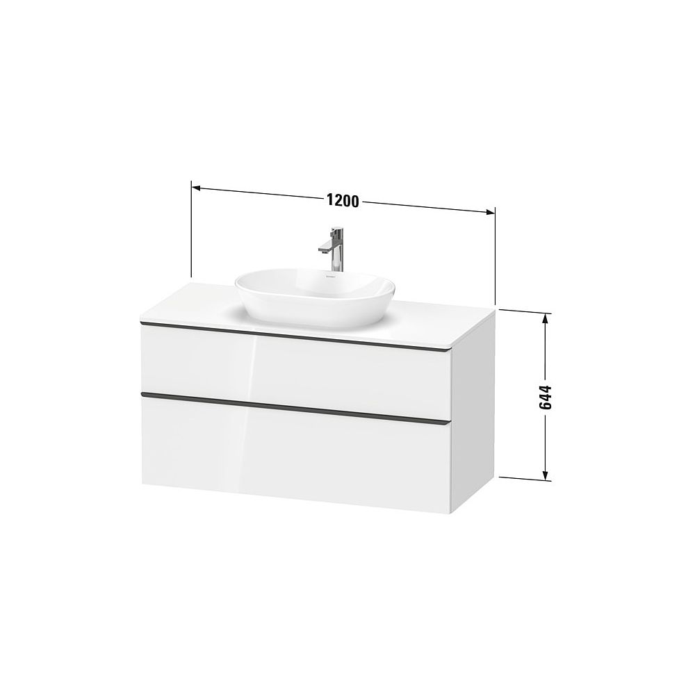Duravit D-Neo Konsolenwaschtischunterbau wandh 550x1200x664mm Eiche Marmoriert... DURAVIT-DE4969004550000 4067116350043 (Abb. 2)