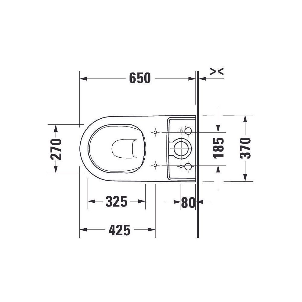 Duravit D-Neo Stand WC für Kombination 650x370x415mm, Weiß Hochglanz, 4/2l, Tiefsp... DURAVIT-2002090000 4063382016065 (Abb. 23)