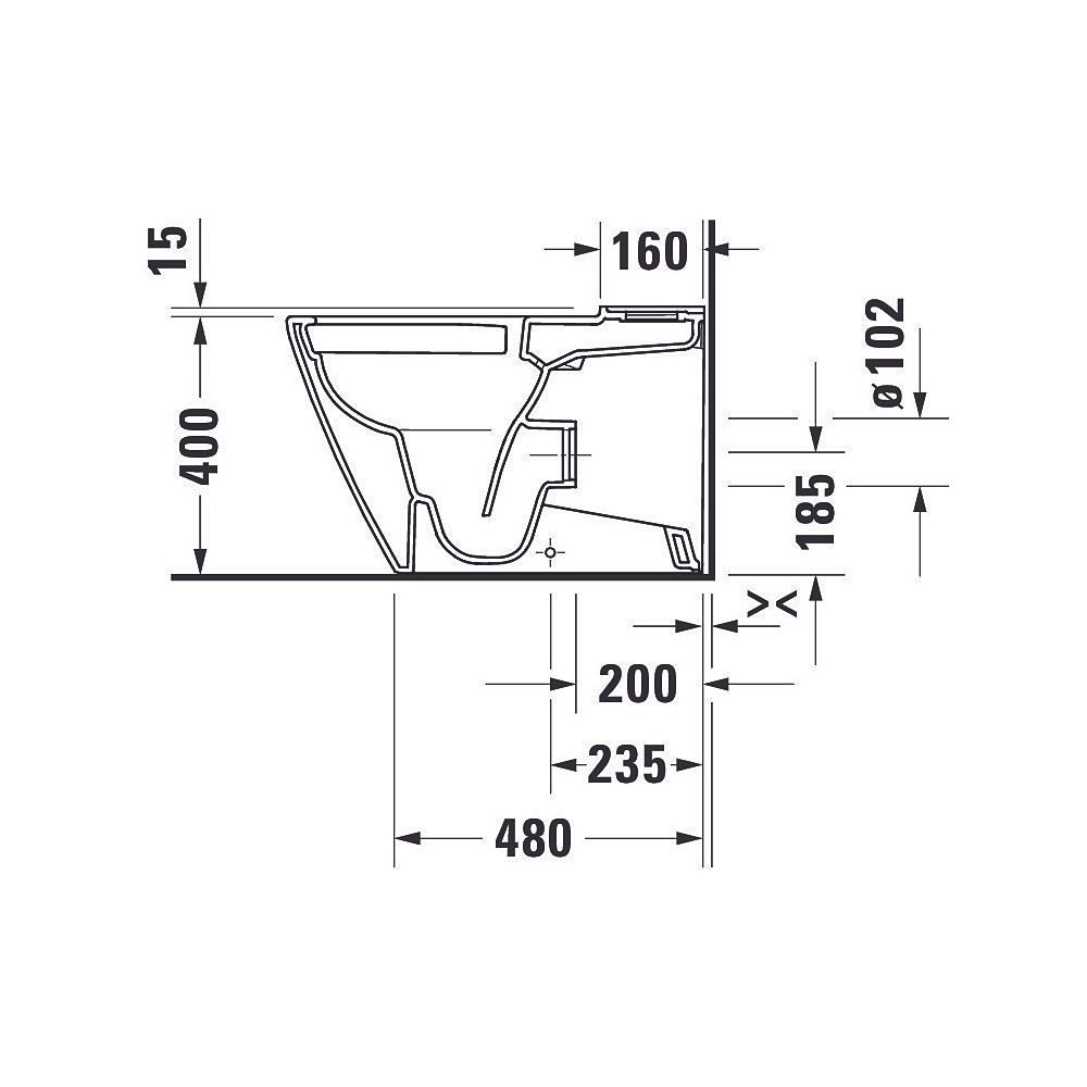 Duravit D-Neo Stand WC für Kombination 650x370x415mm, Weiß Hochglanz, 4/2l, Tiefsp... DURAVIT-2002090000 4063382016065 (Abb. 24)