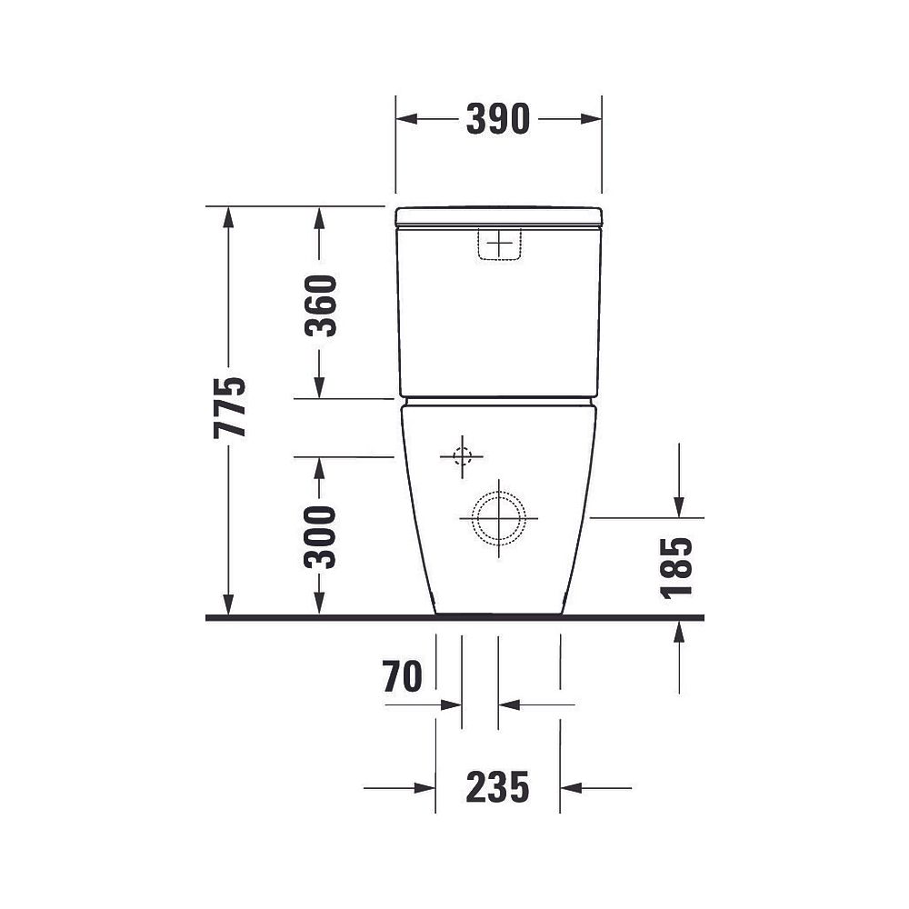 Duravit D-Neo Stand WC für Kombination 650x370x415mm, Weiß Hochglanz, 4/2l, Tiefsp... DURAVIT-2002090000 4063382016065 (Abb. 26)